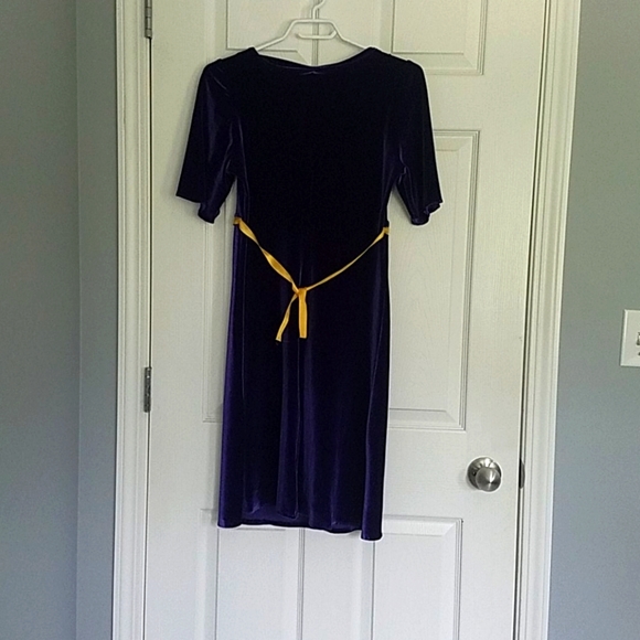 Purple Velvet Dress | Handmade | 4P - Picture 2 of 2
